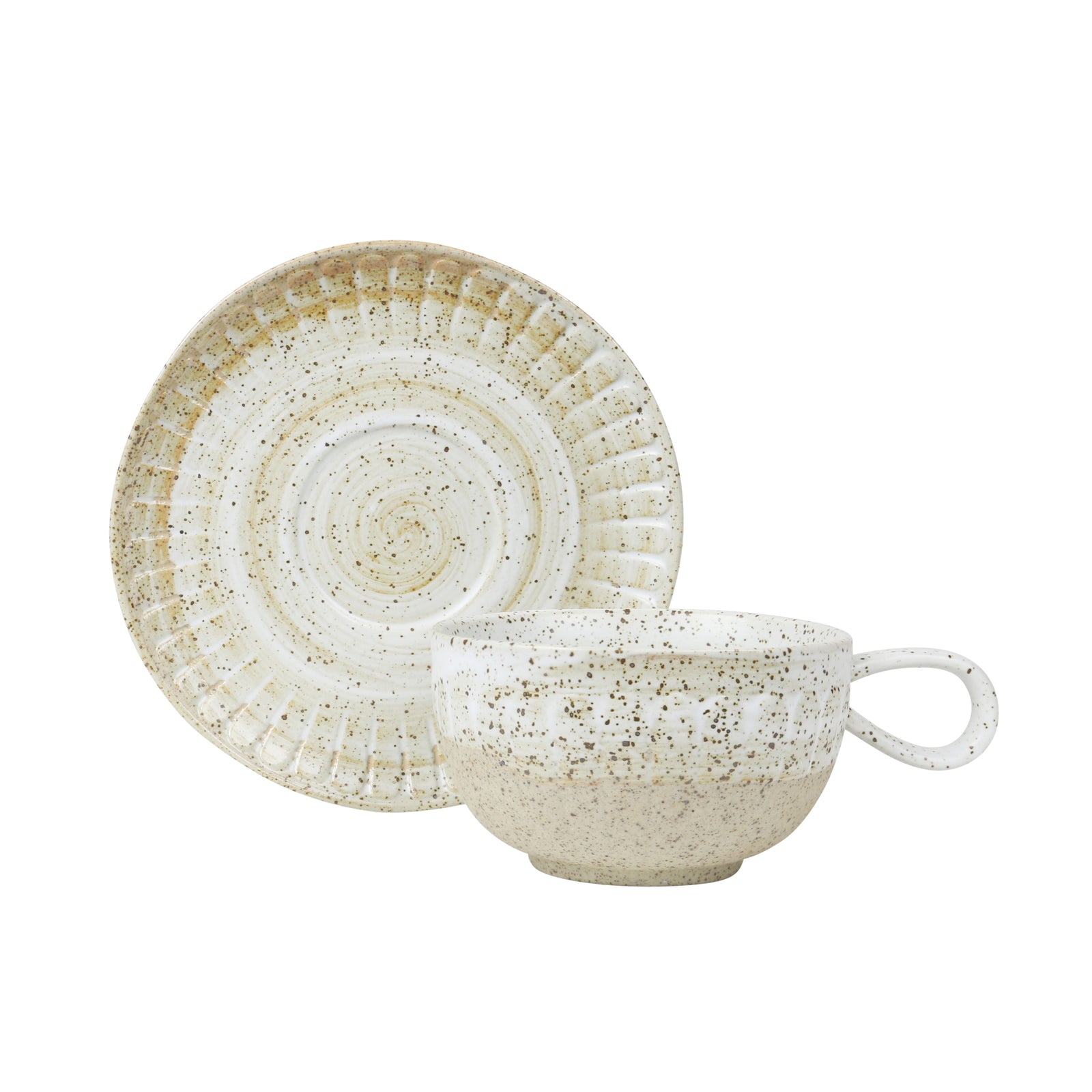 CUP & SAUCER-WHITE CEYLON