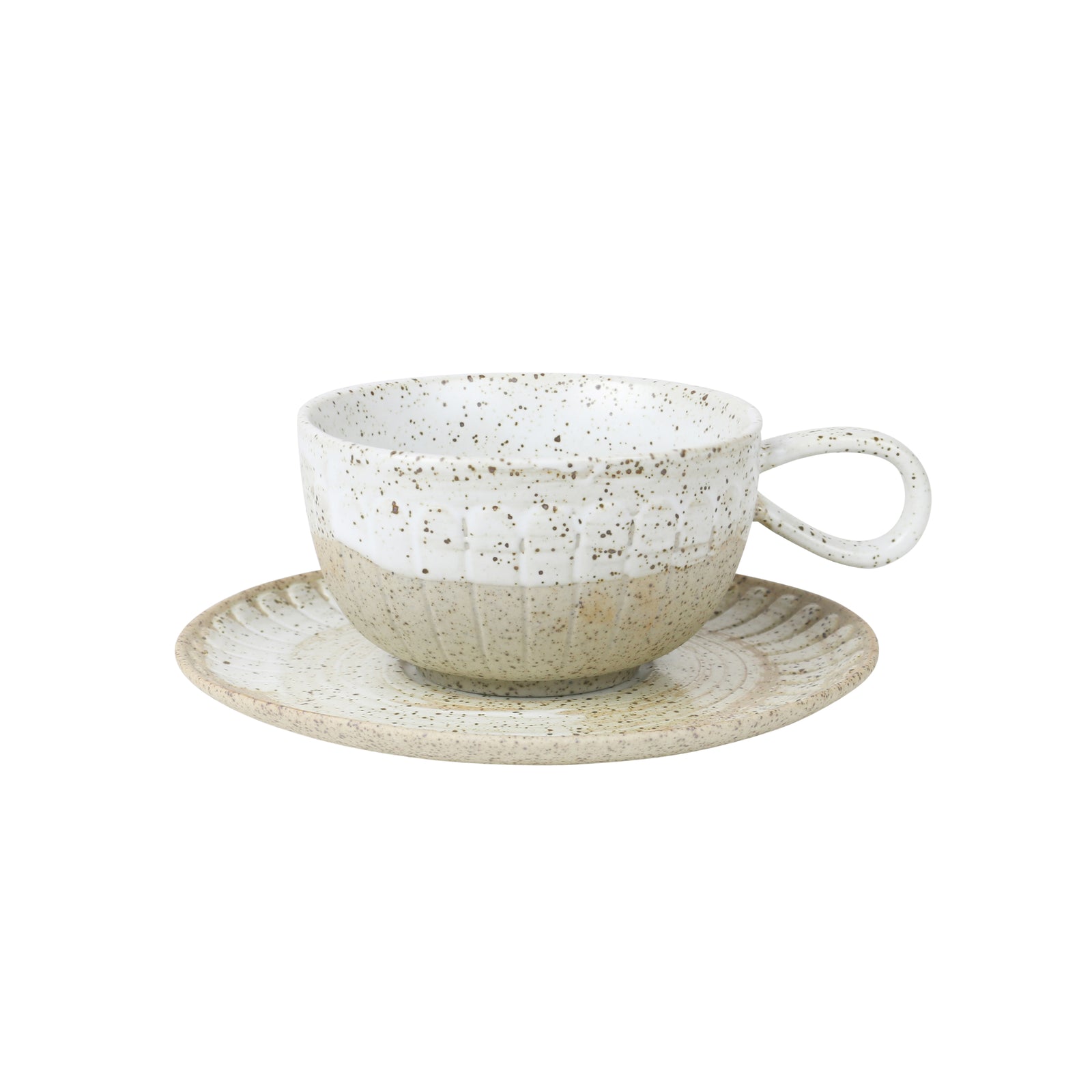 CUP & SAUCER-WHITE CEYLON