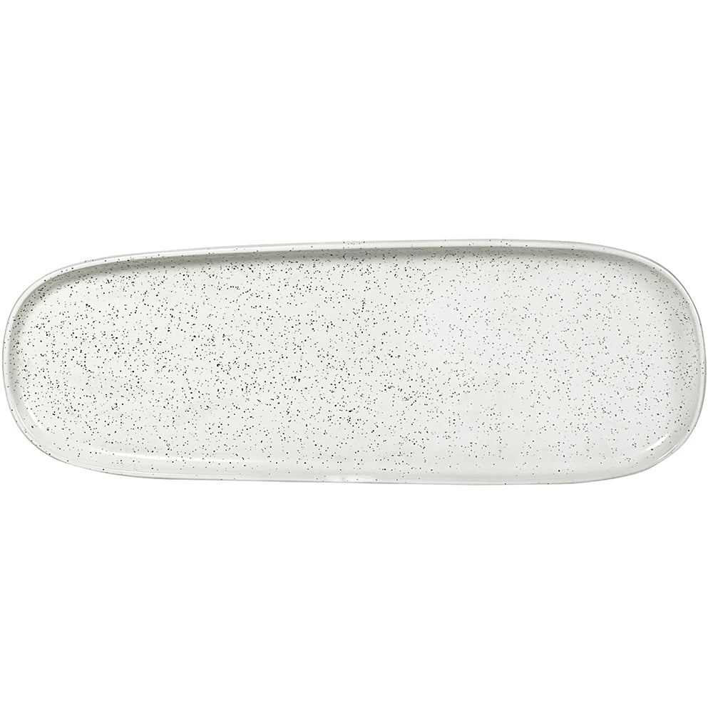 PLATTER LONG - WHITE SPECKLE (w/RAW) TABLE OF PLENTY