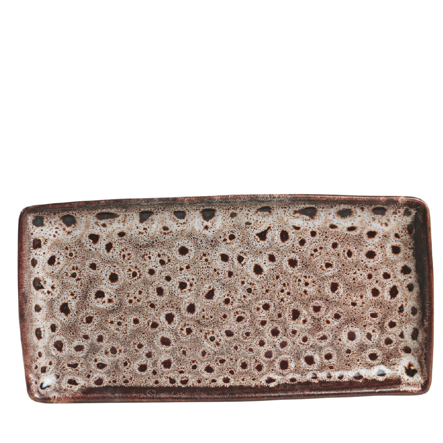 SMALL RECT TRAY 25CM/WHITE OCHRE