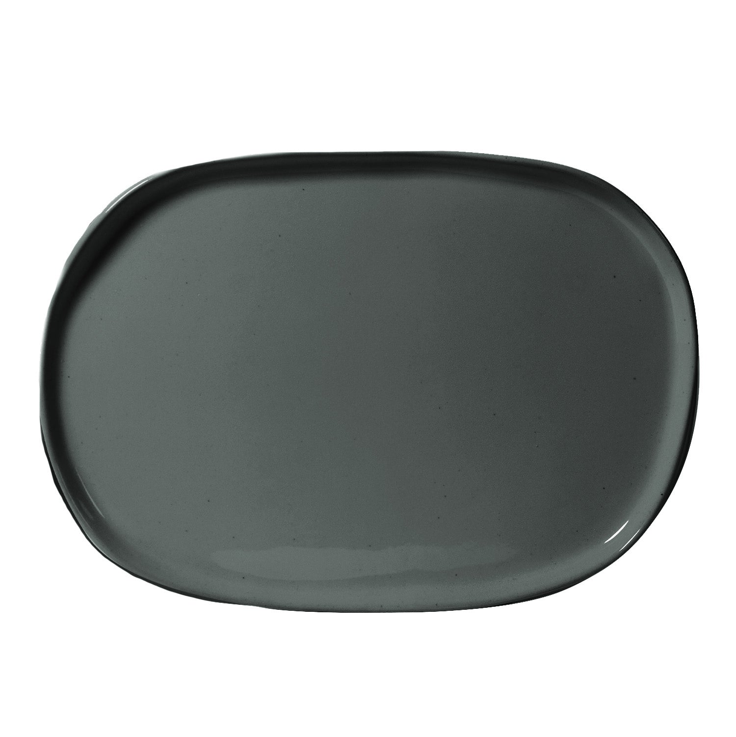 PLATTER L35cmxW24.5cmxH1.5cm - TERRAIN MIDNIGHT (GREY)